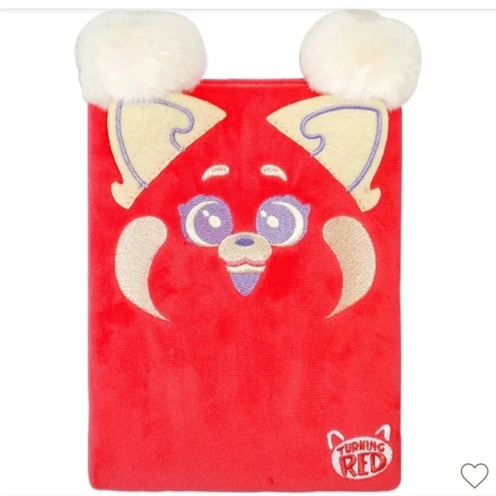 Disney Pixar Turning Red Panda Plush Journal with 2 Pom Pom Pens
